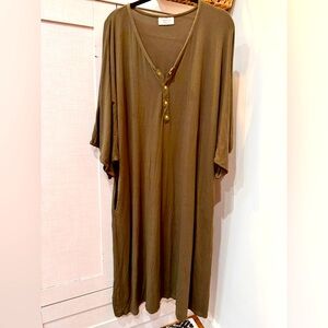 Dwell & Slumber dress in Olive Green